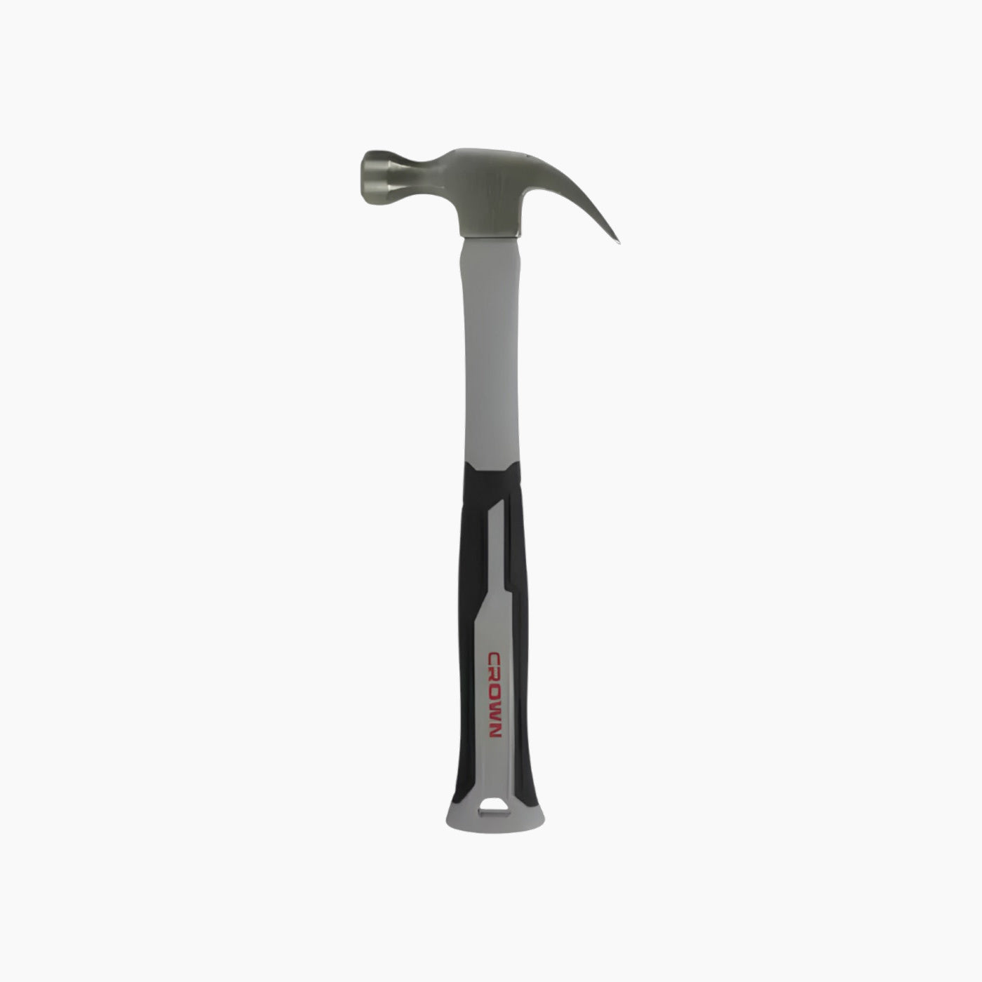 Crown Claw Hammer with white rubber mallet head and fiberglass handle