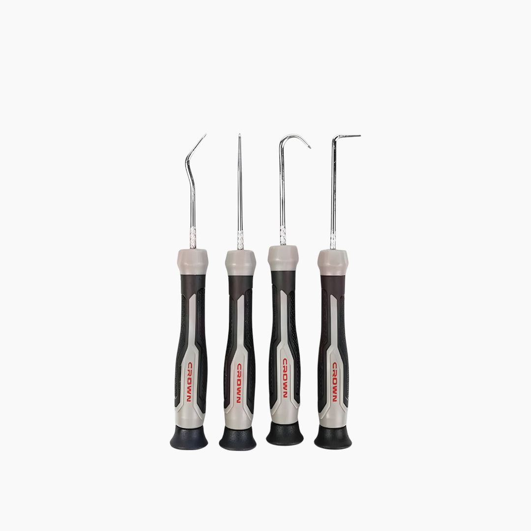 Crown 4-Piece Precision Pick &amp; Hook Set