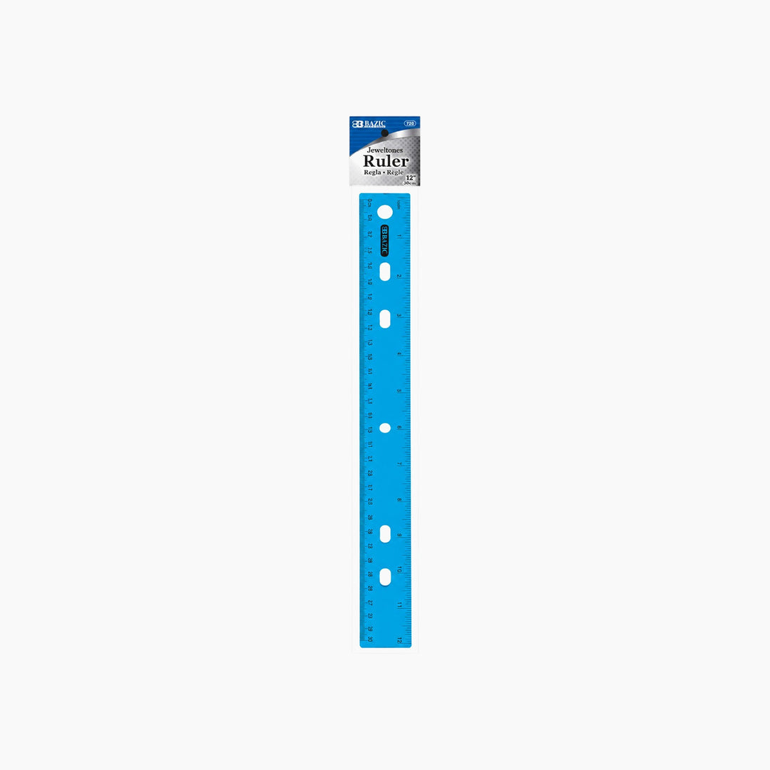 Bazic 12" Jeweltones Color Ruler - 30cm