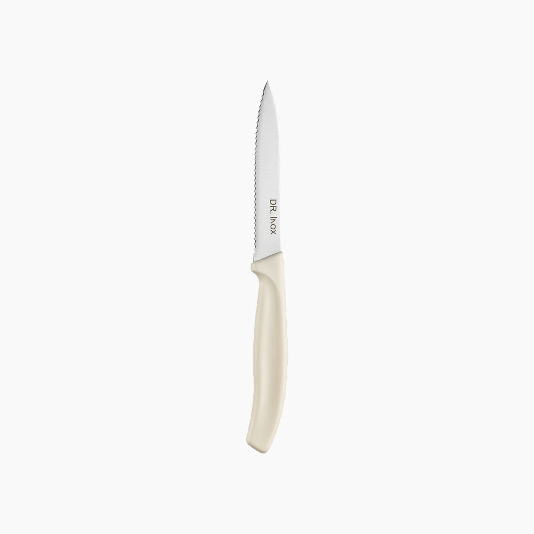 Dr. Inox Serrated Vegetable Knife 21 cm – Cream