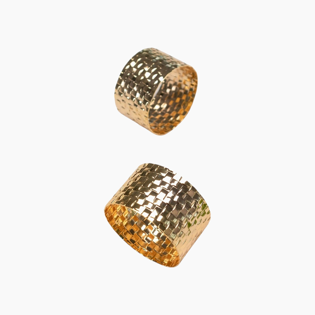 Karaca Marcello 2-Piece Napkin Ring Set – Gold