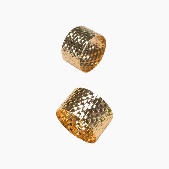 Karaca Marcello 2-Piece Napkin Ring Set – Gold