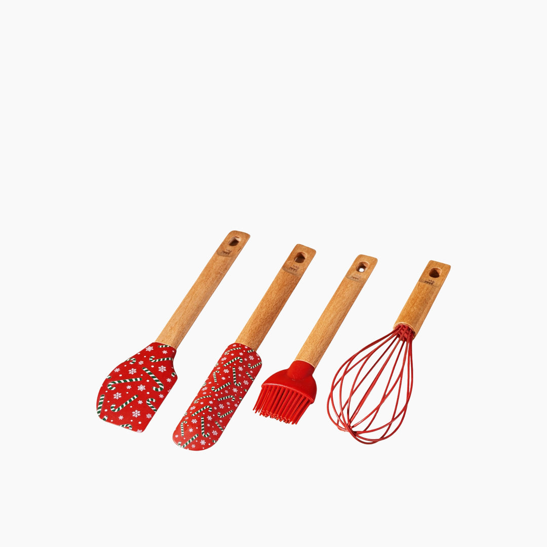 Karaca New Year 4-Piece Pastry Set – Multicolor