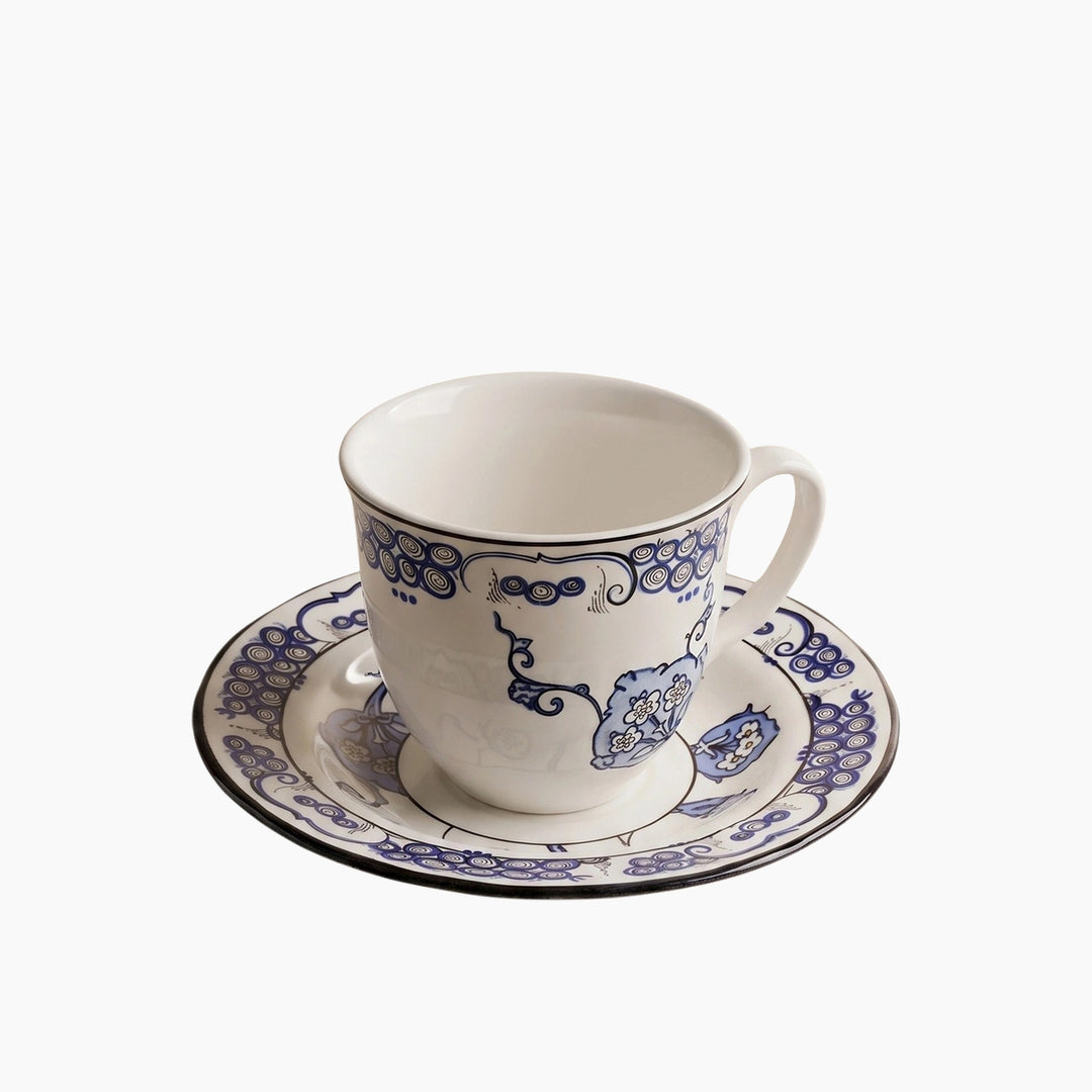 Karaca x Ömür Akkor Iznik Hatai Tea Cup and Saucer 200 ml – Multicolor