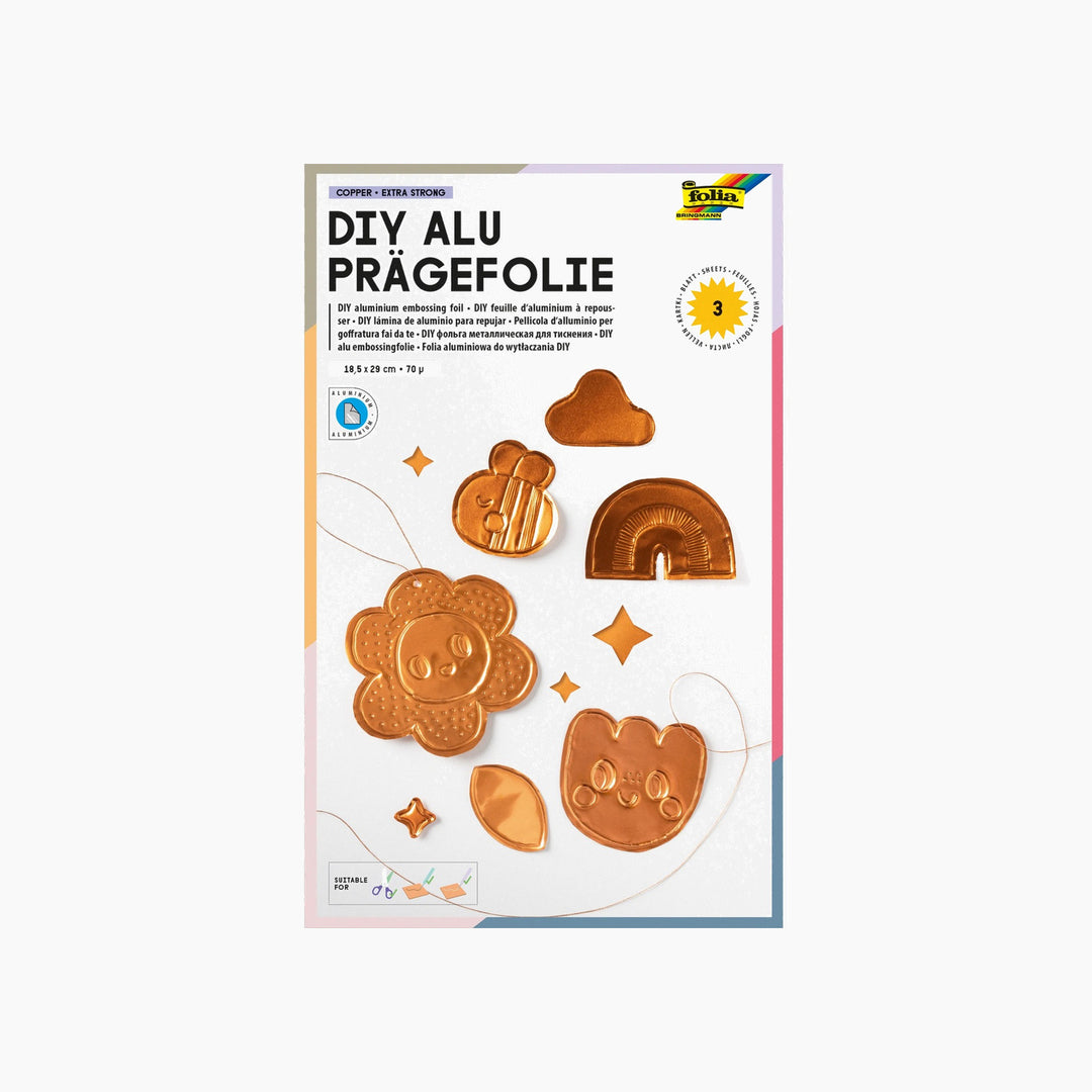 Folia Repoussé Metalwork Foil – Copper, 70 µm, 18.5 x 29 cm