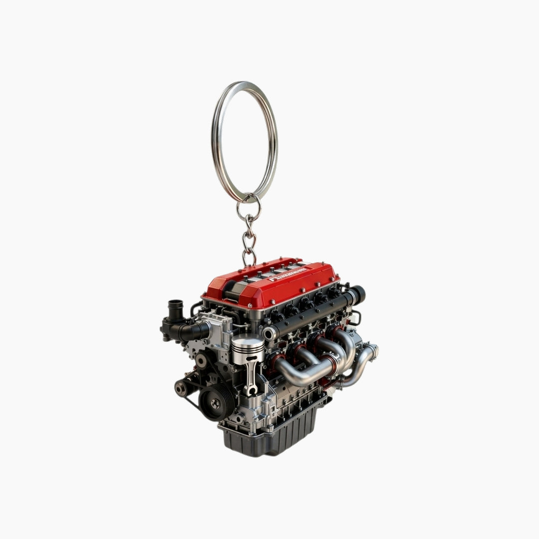 Calevora Car Engine Acrylic Keychain