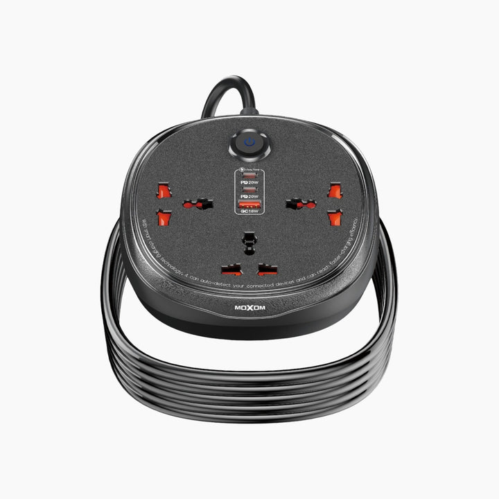 MOXOM 6-in-1 Charging &amp; Power Socket with 3 m Cord