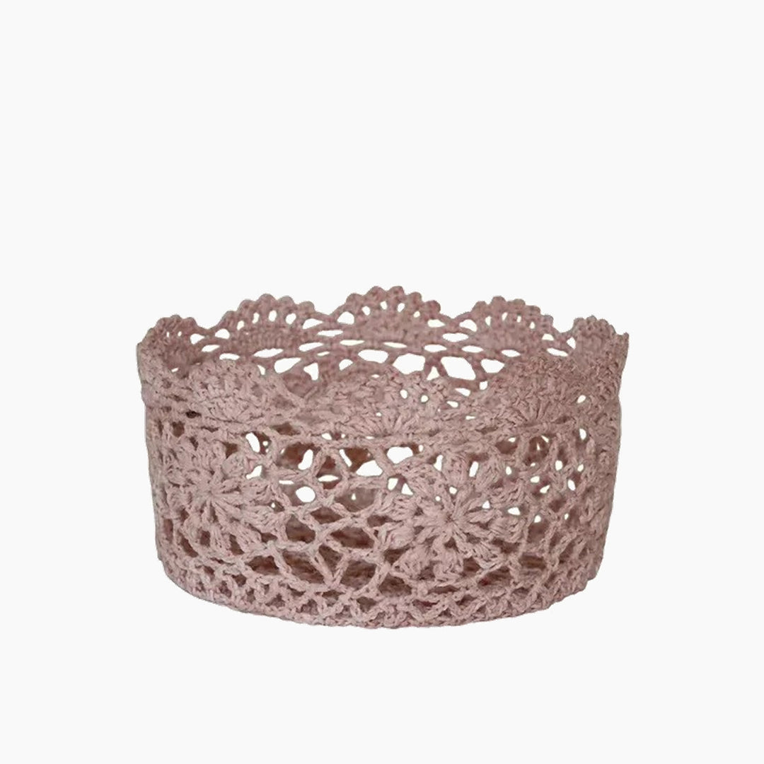 Nova Home "Knotbox" Cotton Crochet Basket