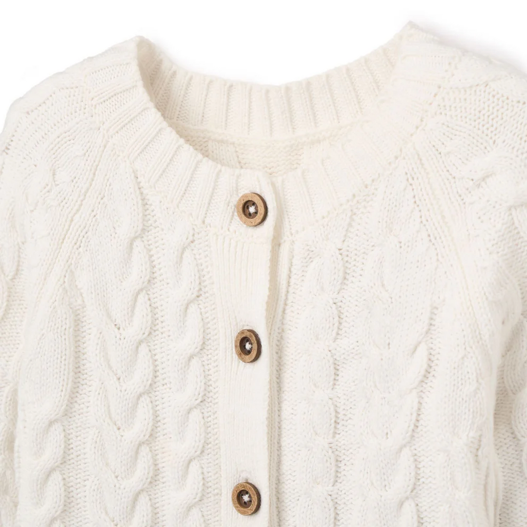 Elegant Baby Whisper White Knit Baby Jumpsuit