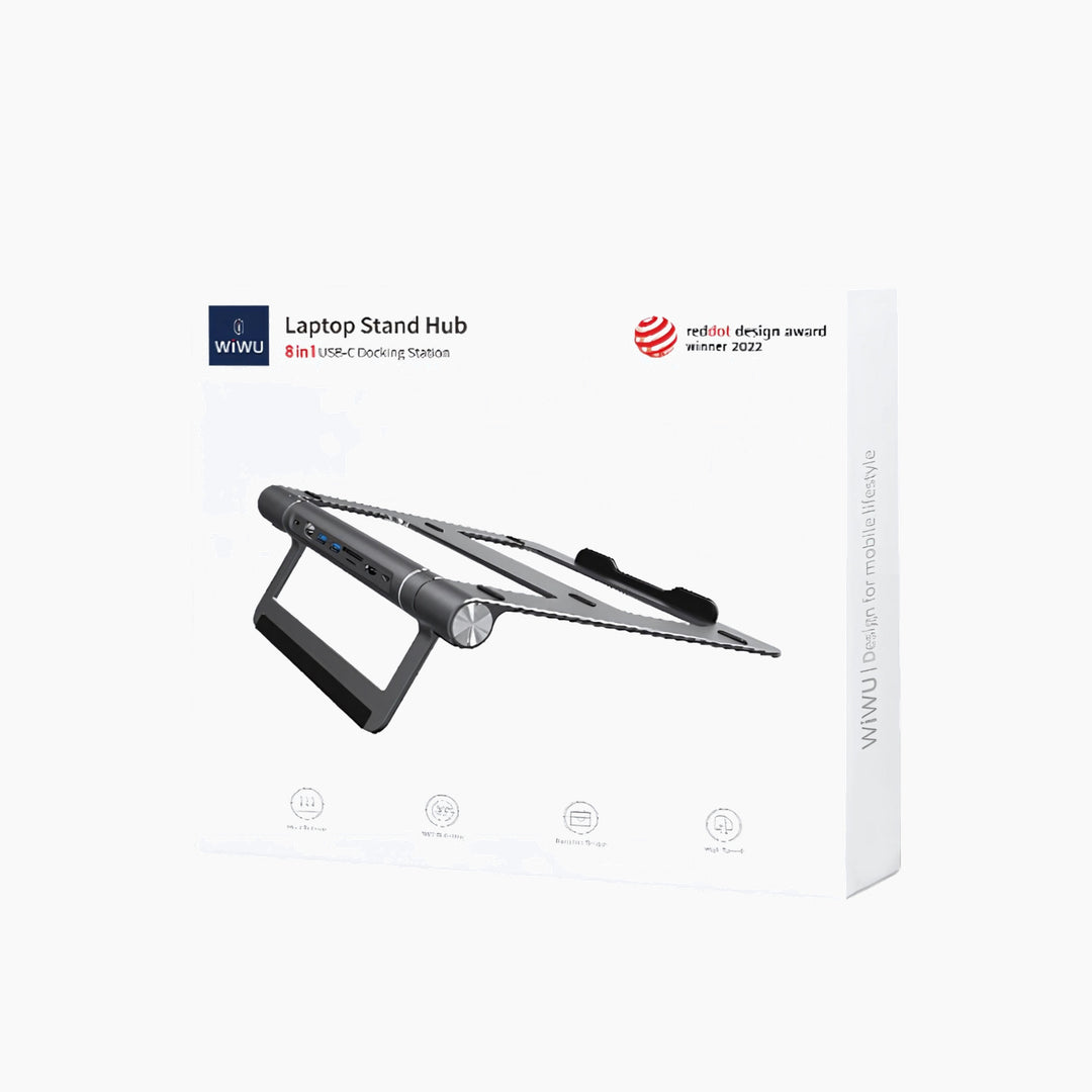 WiWU A821CH laptop stand with integrated docking station