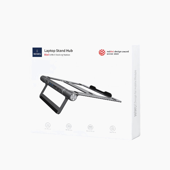 WiWU A821CH laptop stand with integrated docking station