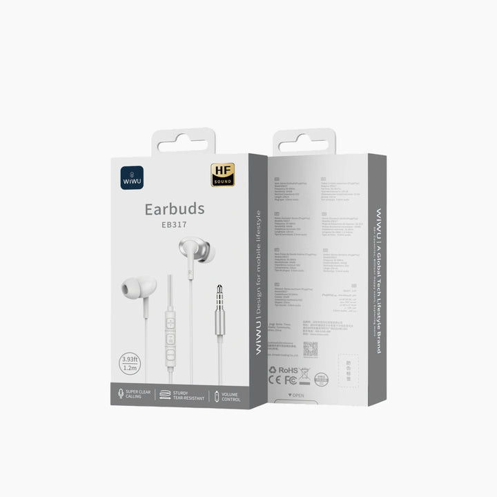 WiWU EB317 stereo wired earbuds with 3.5mm connection