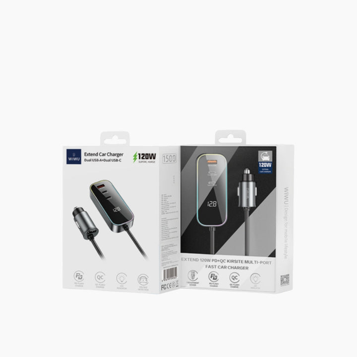 WiWU Fast Car Charger Multi-Port (120W)