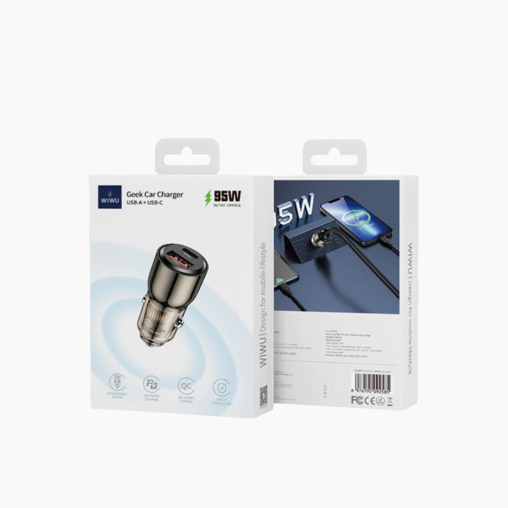 WiWU Fast Car Charger USB+Type-C  (95W)