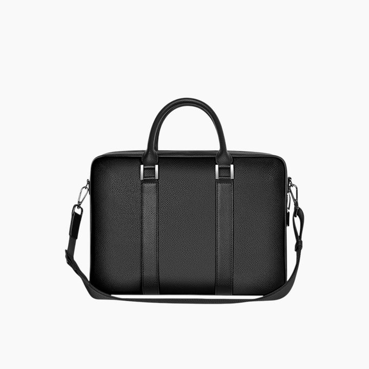 WiWU 16-inch laptop bag in black lychee pattern PU leather with fingerprint lock