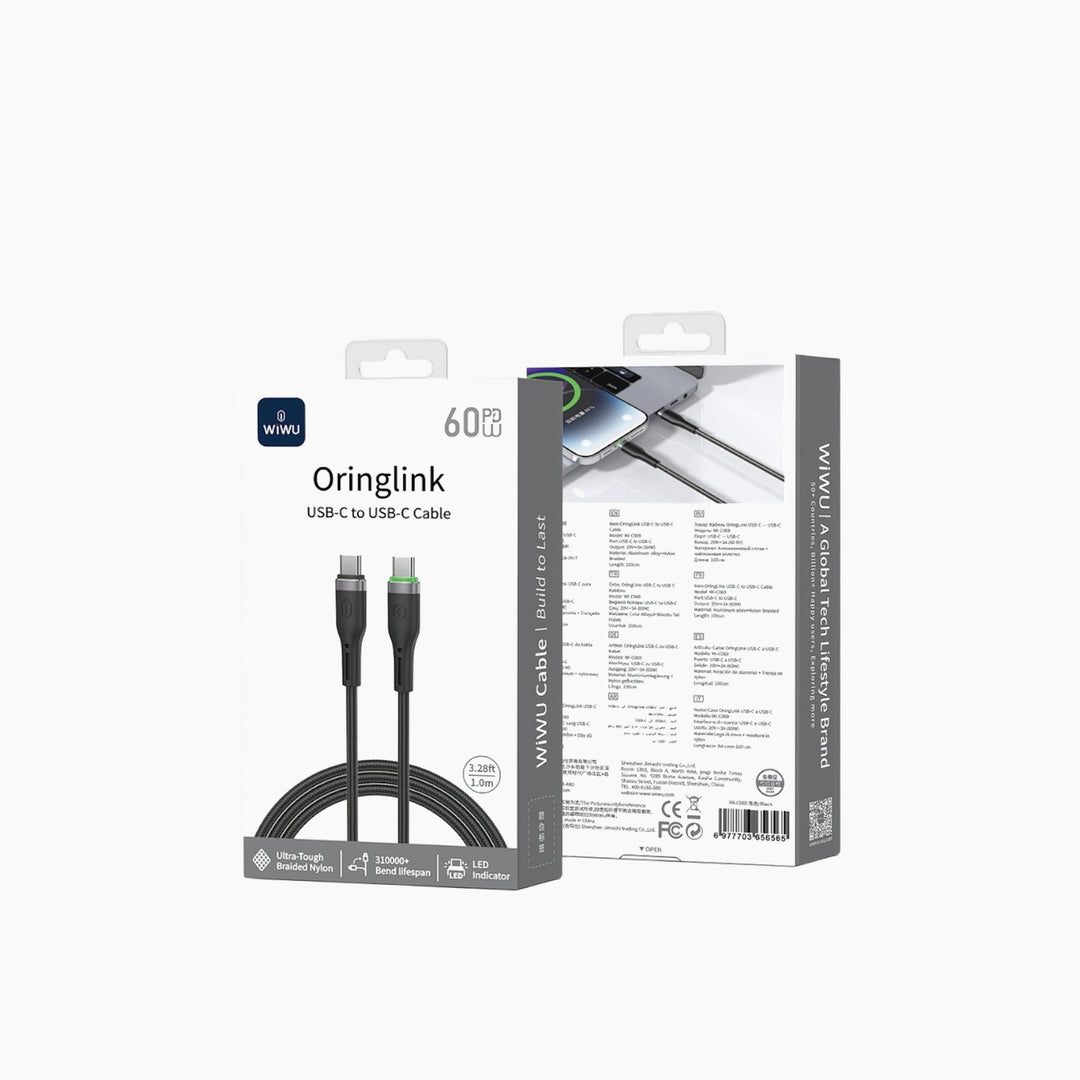 Wiwu Wi-C069 USB-C to USB-C nylon braided cable