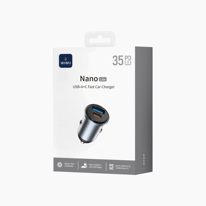 WiWU Wi-CC030 Nano Lite A+C Fast Car Charger (35W)