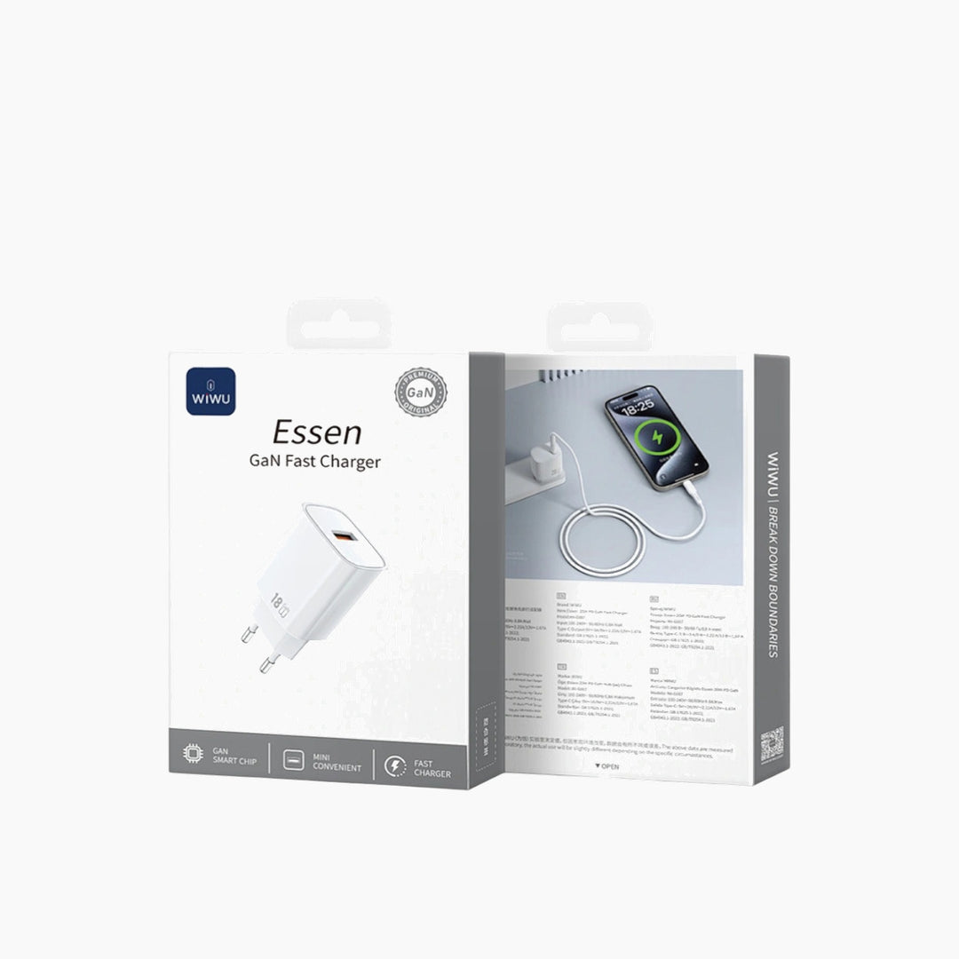 WiWU 18W GaN fast charger adapter