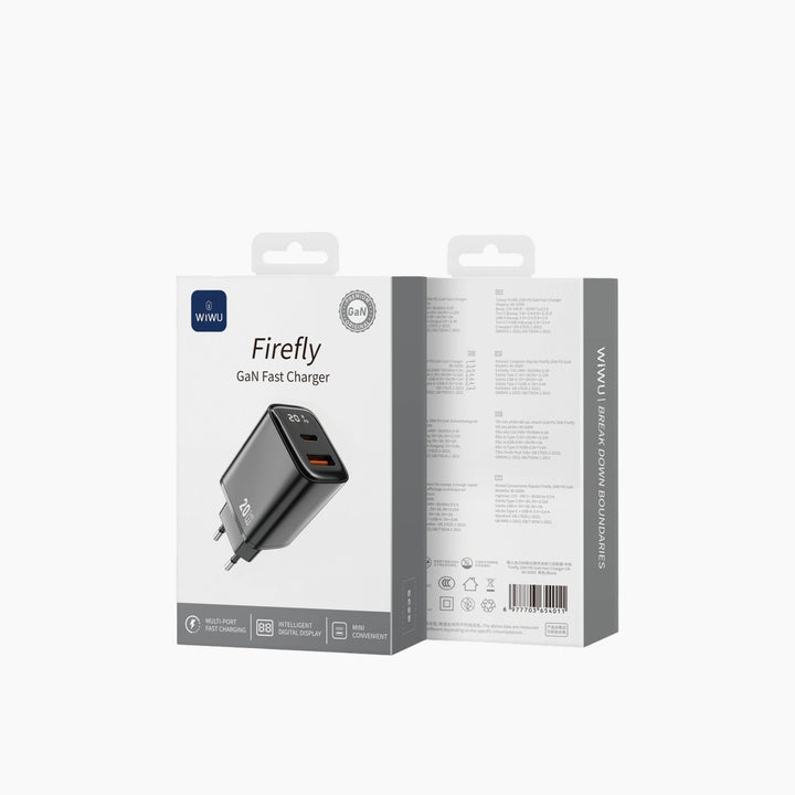 WiWU Wi-G009 Firefly GaN fast charger adapter, 20W, dual port