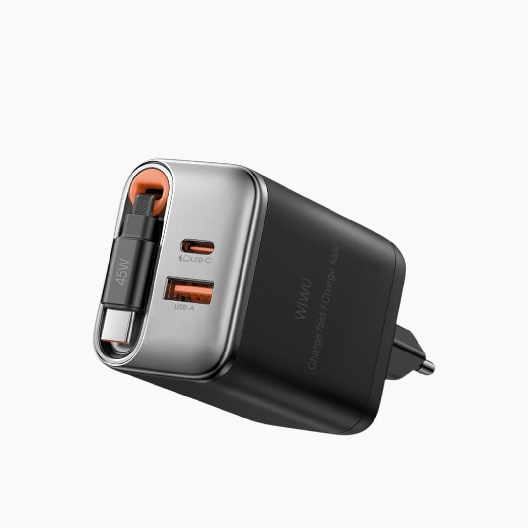 WiWU Wi-G021 Helix GaN USB-C fast charger adapter with EU plug