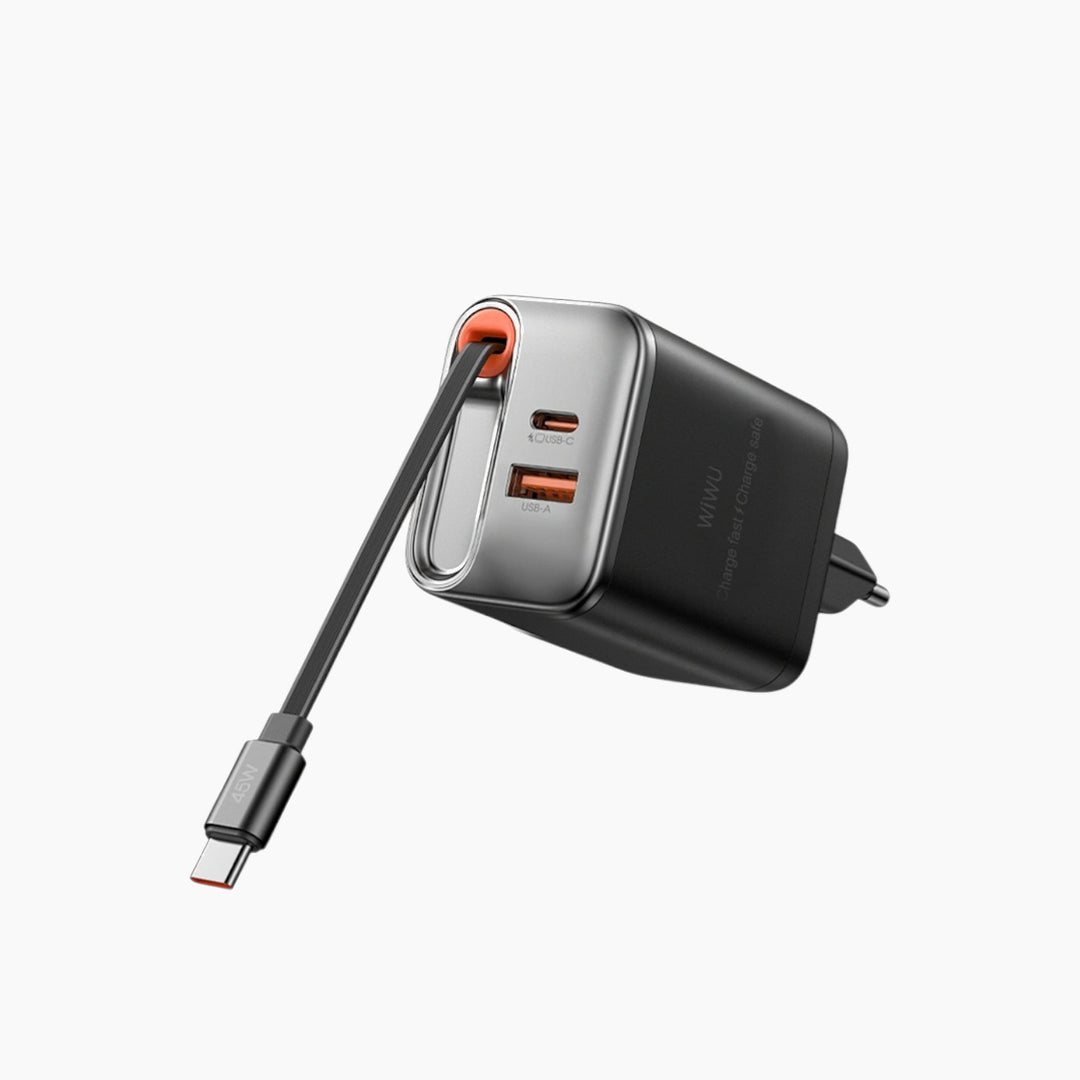WiWU Wi-G021 Helix GaN USB-C fast charger adapter with EU plug