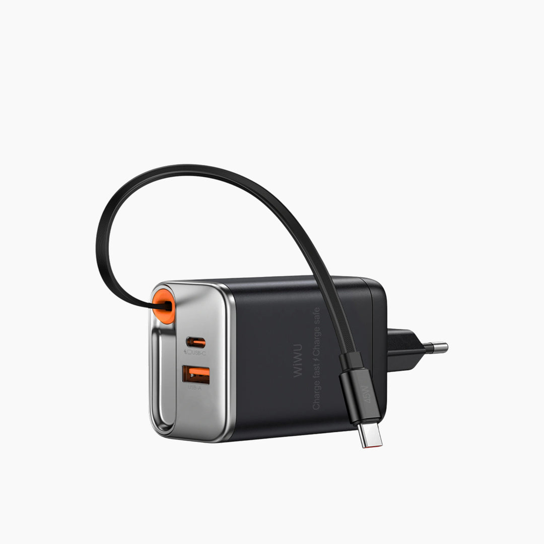 WiWU Wi-G021 Helix GaN USB-C fast charger adapter with EU plug