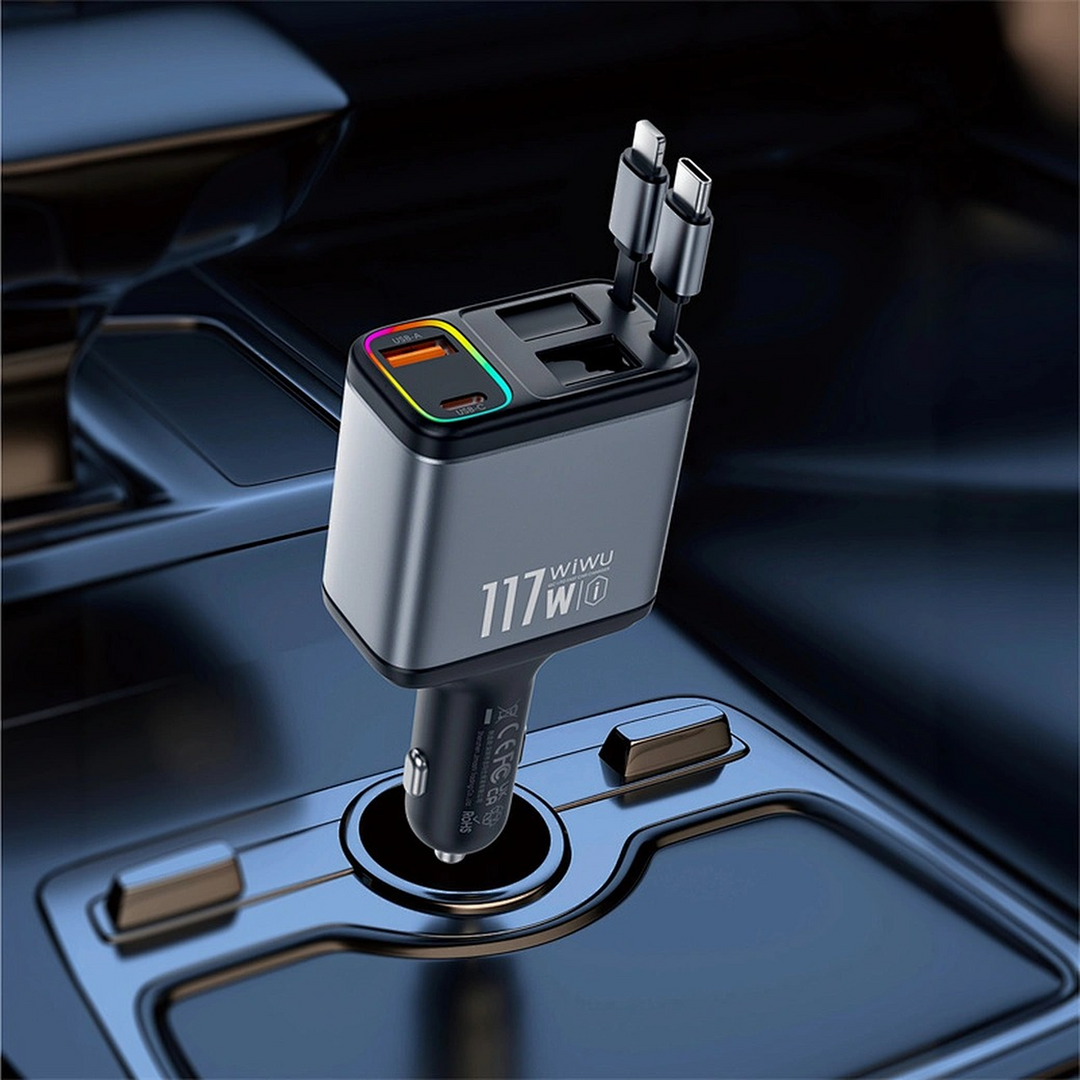 WiWU Wi-QC027 Exeed QC+PD Fast Car Charger (117W)