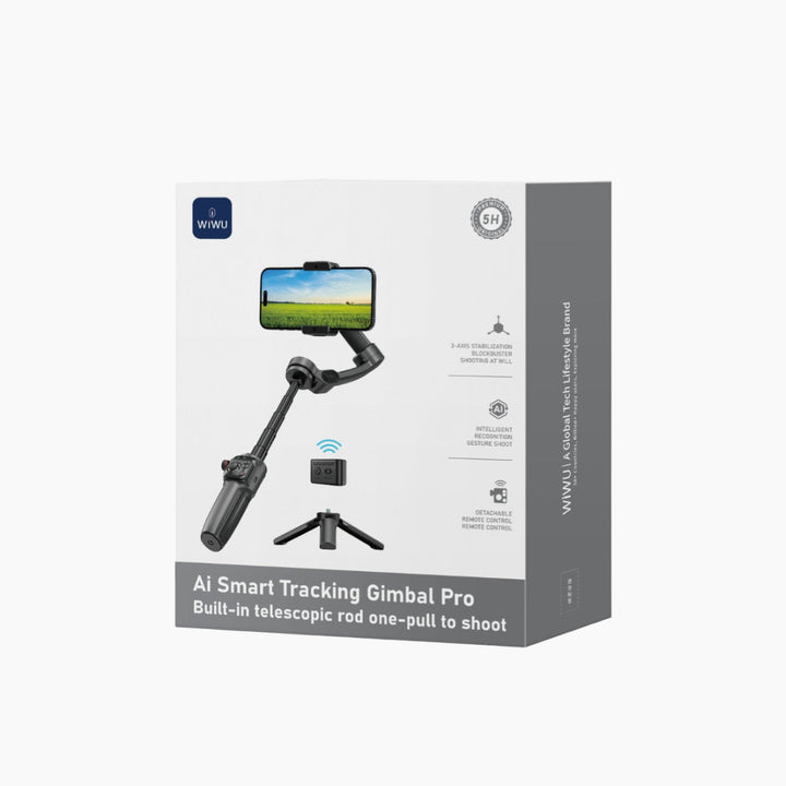 WiWU AI Smart Checking Gimbal PRO with extension rod