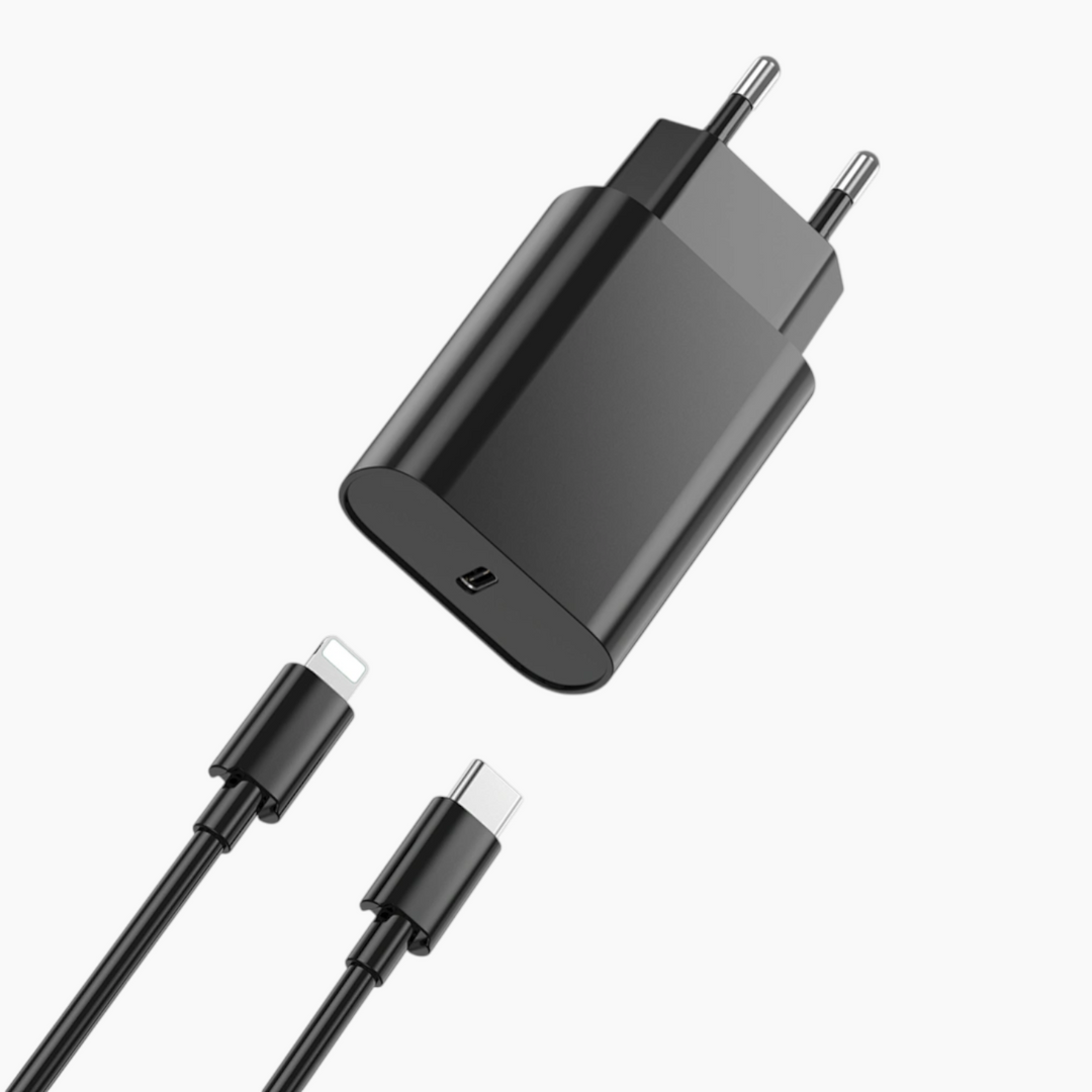 WiWU Wi-U001 USB C To Lightning Cable &amp; EU Adapter