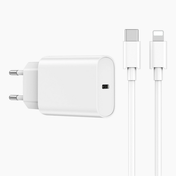 WiWU Wi-U001 USB C To Lightning Cable &amp; EU Adapter