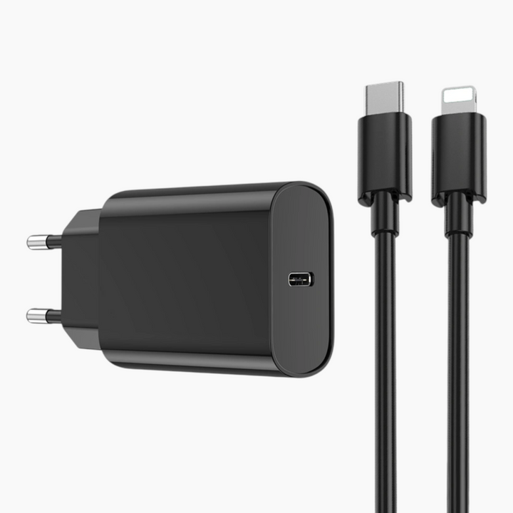 WiWU Wi-U001 USB C To Lightning Cable &amp; EU Adapter