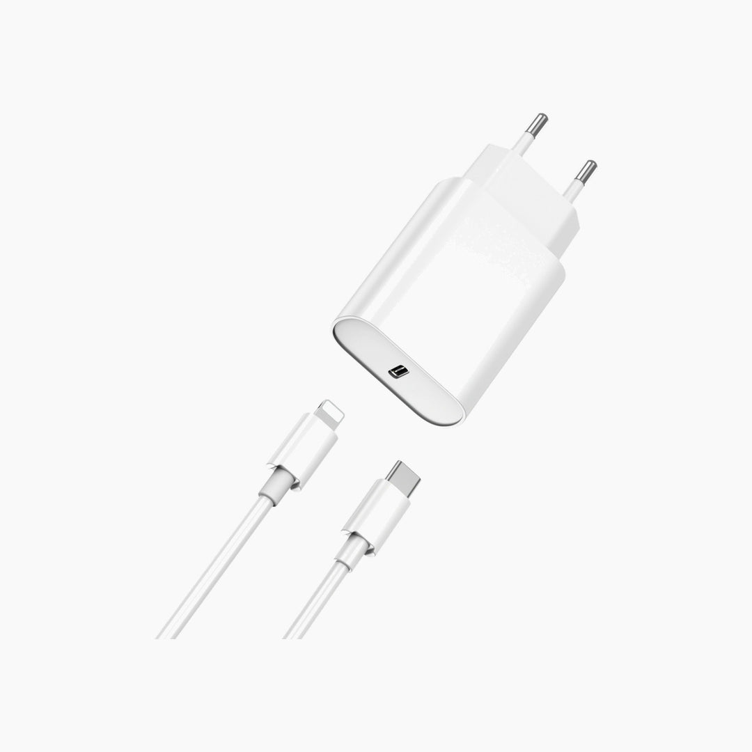 WiWU Wi-U001 USB C To Lightning Cable &amp; EU Adapter