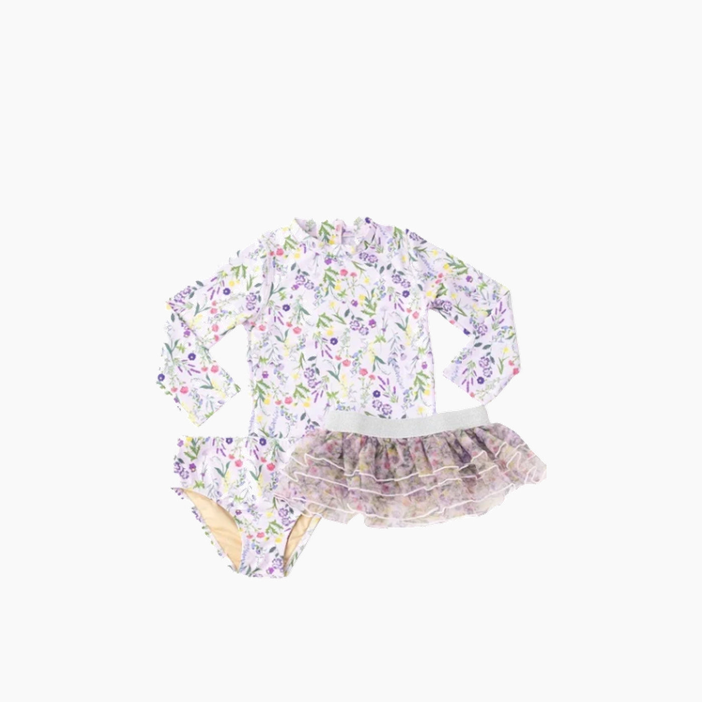 Shade Critters Wildflower Fields Girls Rashguard Swim Set