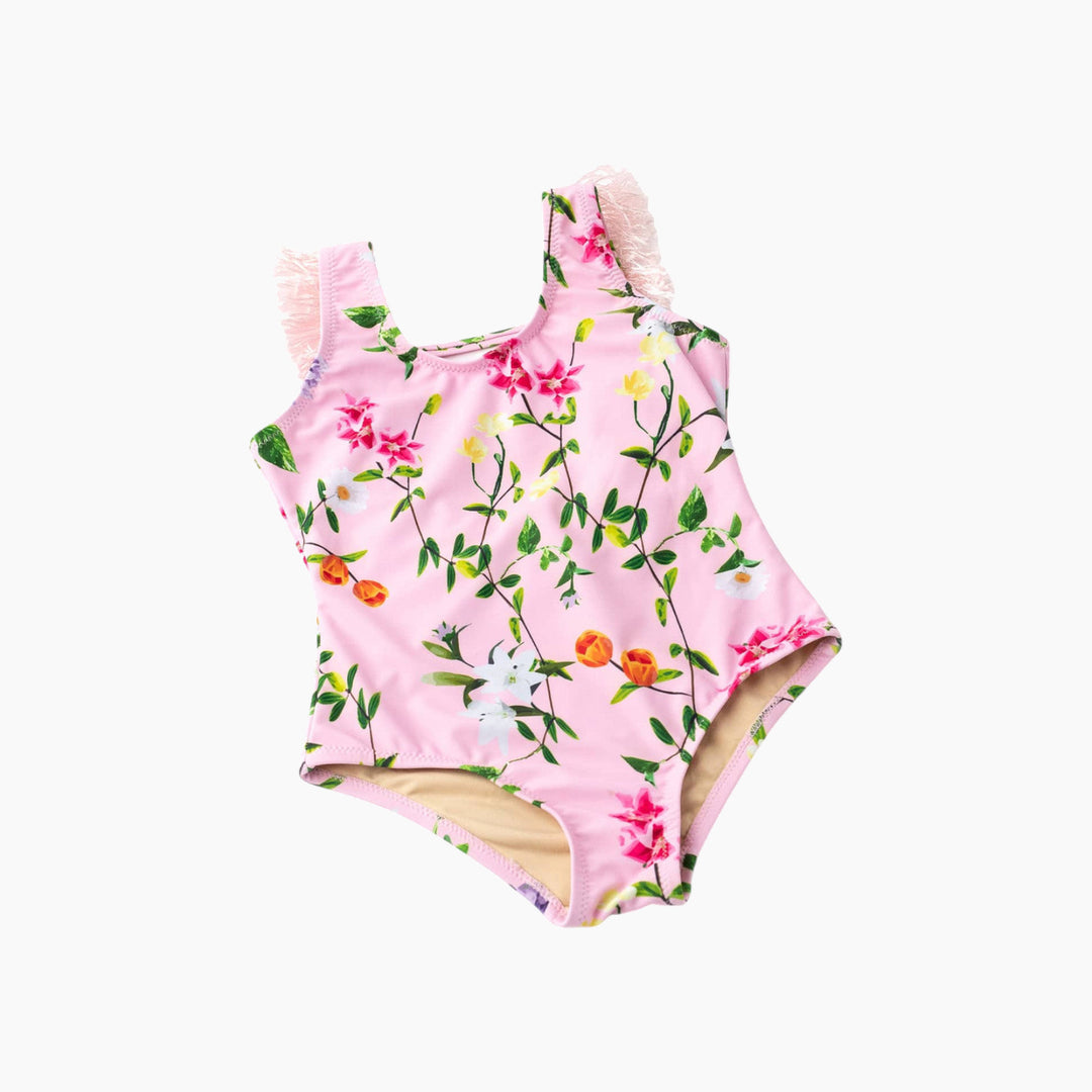 Shade Critters Wildflowers Fringe Back Swimsuit - HUNA