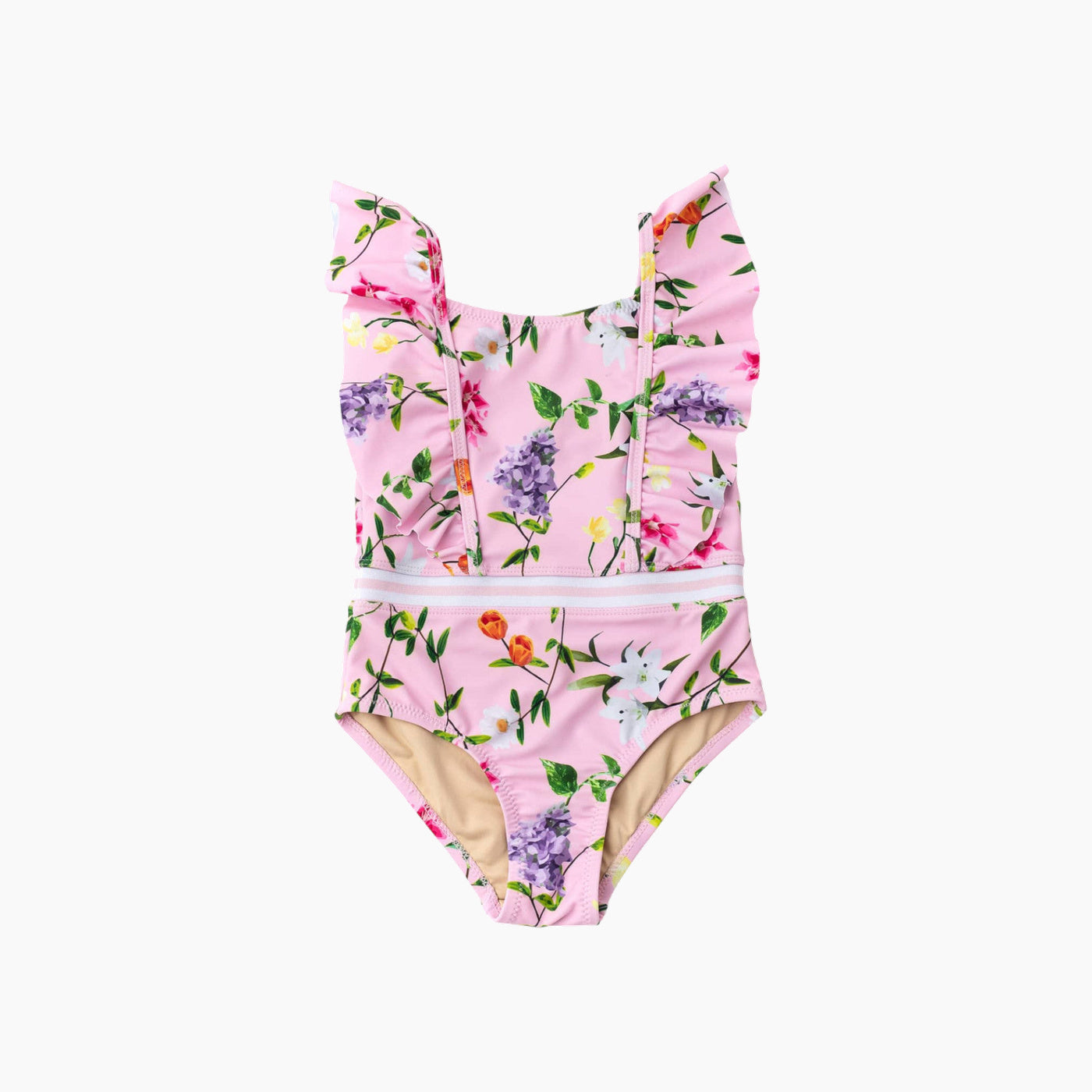 Shade Critters Wildflowers Ruffle Shoulder Swimsuit - HUNA
