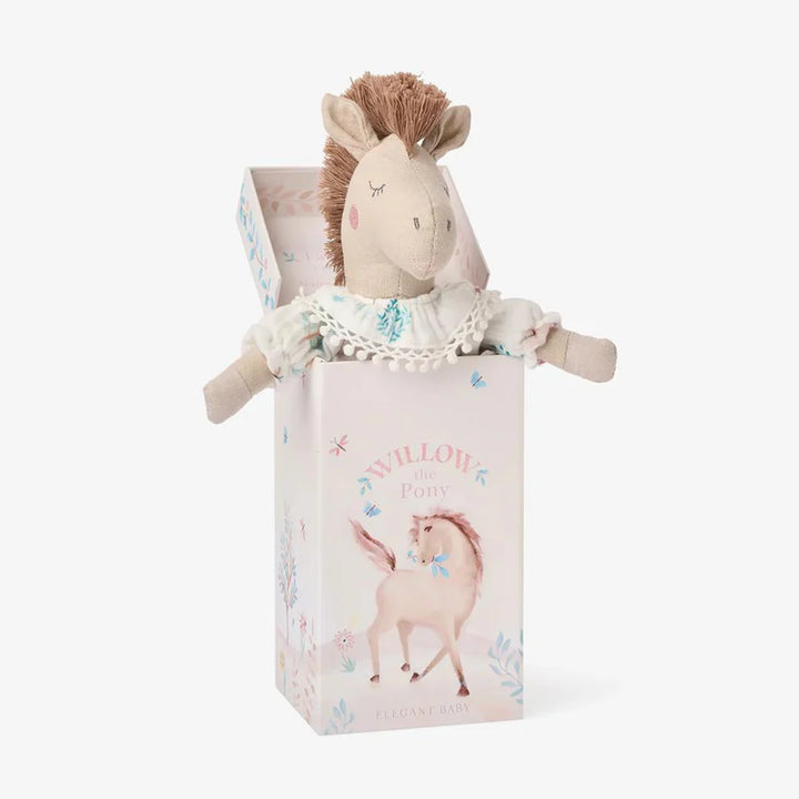 Elegant Baby Willow The Linen Toy Pony Boxed - HUNA