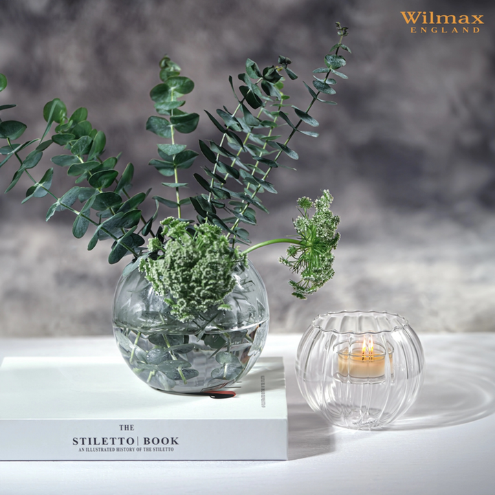 Wilmax Segment Glass Tealight Holder