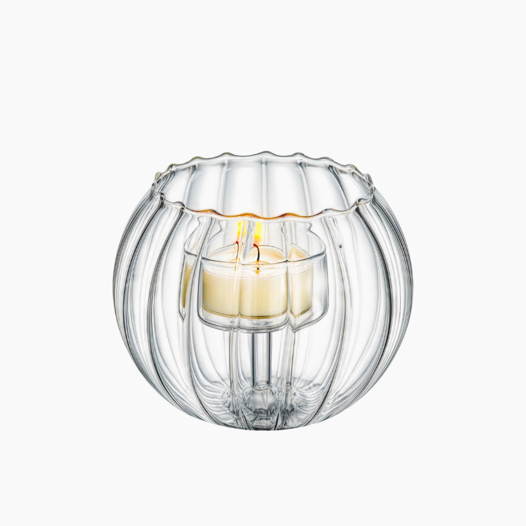 Wilmax Segment Glass Tealight Holder
