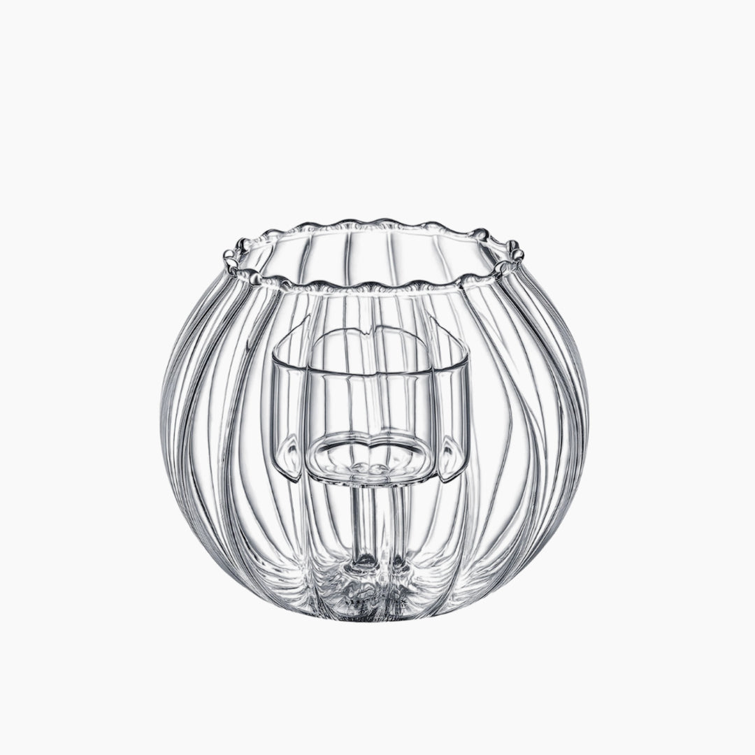 Wilmax Segment Glass Tealight Holder