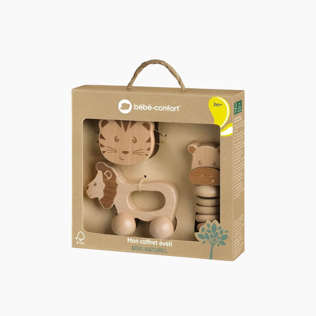 Bebe Confort Wooden Safari Awakening Set Toys - HUNA
