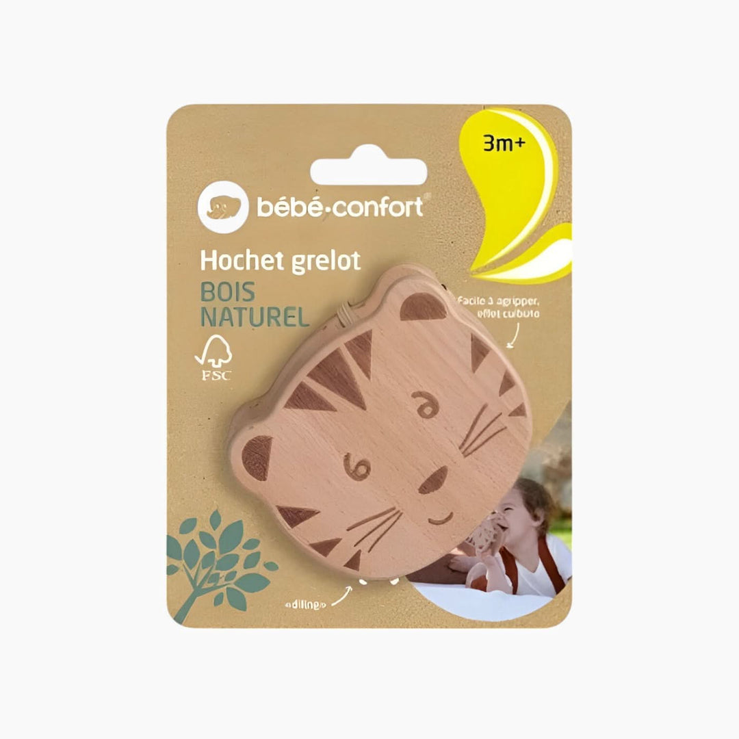 Bebe Confort Wooden Tiger Rattle - HUNA