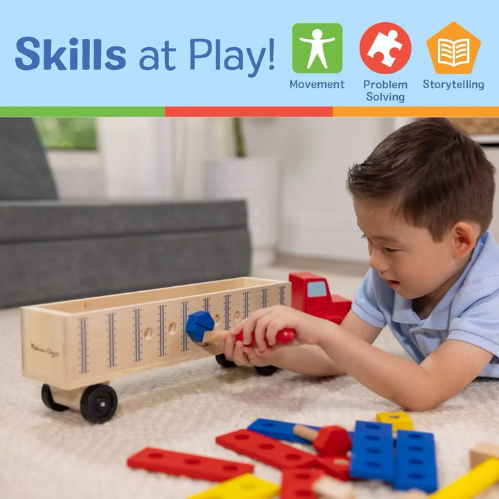 Melissa &amp; Doug Wooden Big Rig Building Set