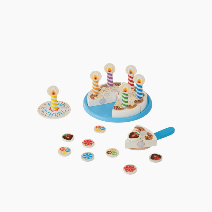 Melissa &amp; Doug Wooden Birthday Cake Play Set