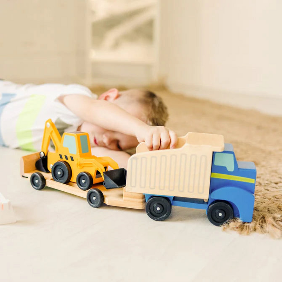 Melissa &amp; Doug Wooden Dump Truck &amp; Loader