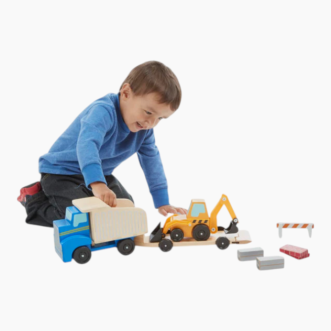 Melissa &amp; Doug Wooden Dump Truck &amp; Loader