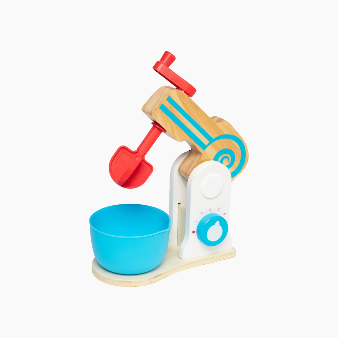 Melissa &amp; Doug wooden make-a-cake mixer set toy
