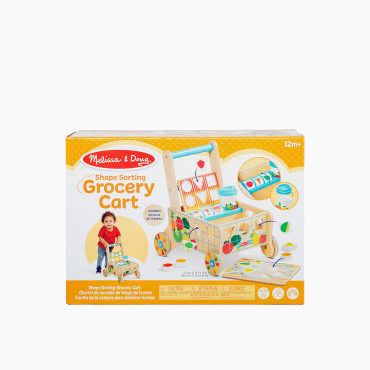 Melissa &amp; Doug Wooden Shape Sorting Grocery Cart
