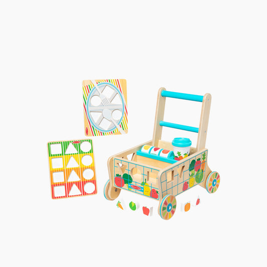 Melissa & Doug Wooden Shape Sorting Grocery Cart