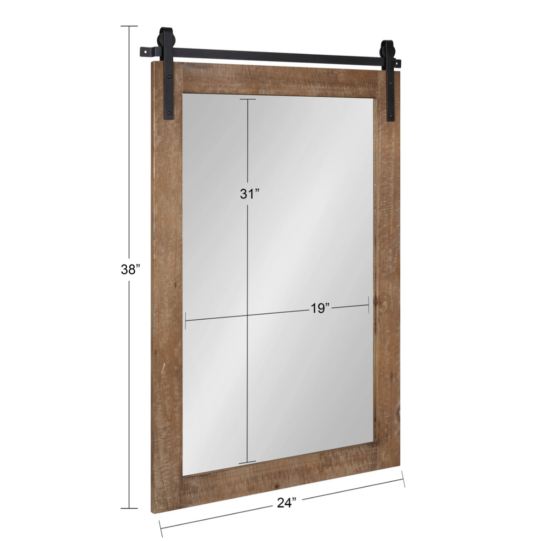 K KILIPES Wooden Wall Rack Mirror