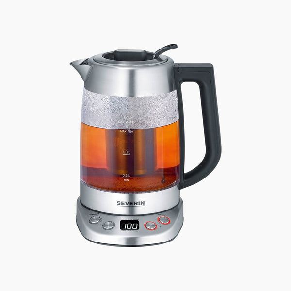 Tea & Kettle Deluxe WK 3480 Glass Tea & Water Kettle, 1.7 L, 3000 W